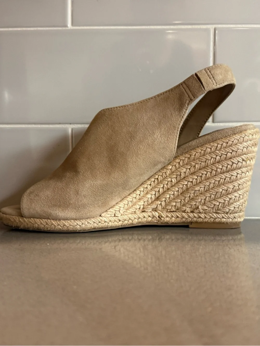 Vince Camuto tan suede